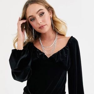 Misguided velvet bodysuit